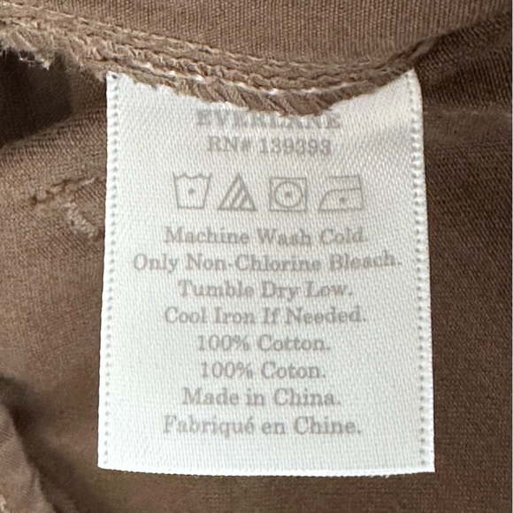 NEW EVERLANE Men’s Flat Front Chinos Slim Olive Brown Pants Size 32 x 32 - Picture 6 of 6